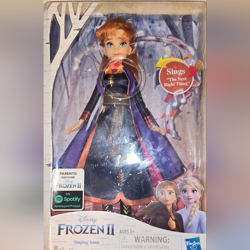 Disney Frozen II Anna Singing Doll - Purple and Black Outfit